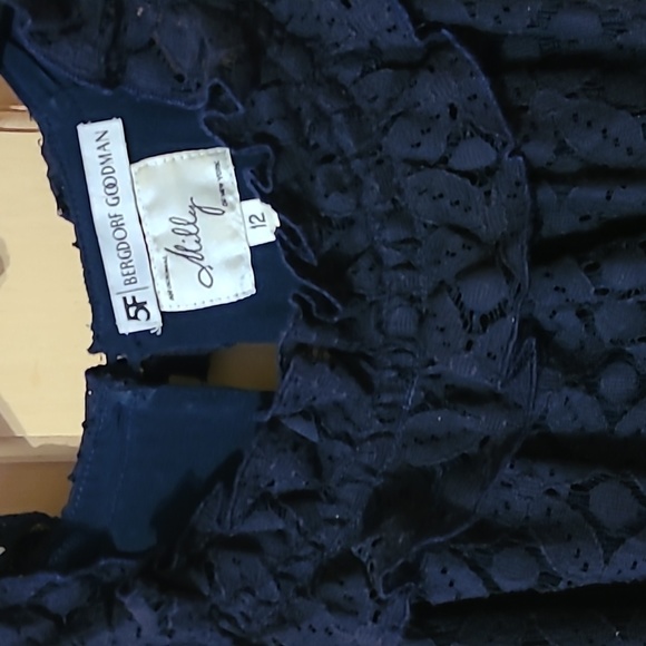 Milly Vintage tweed and lace high neck halter dress sz 12 - Picture 3 of 9